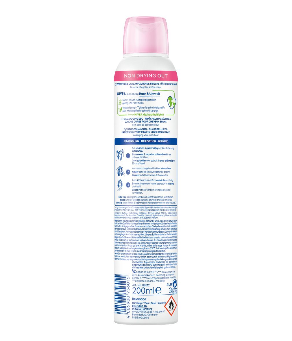 NIVEA Trockenshampoo Fresh & Mild Mittlere Haartöne Triple-Pack