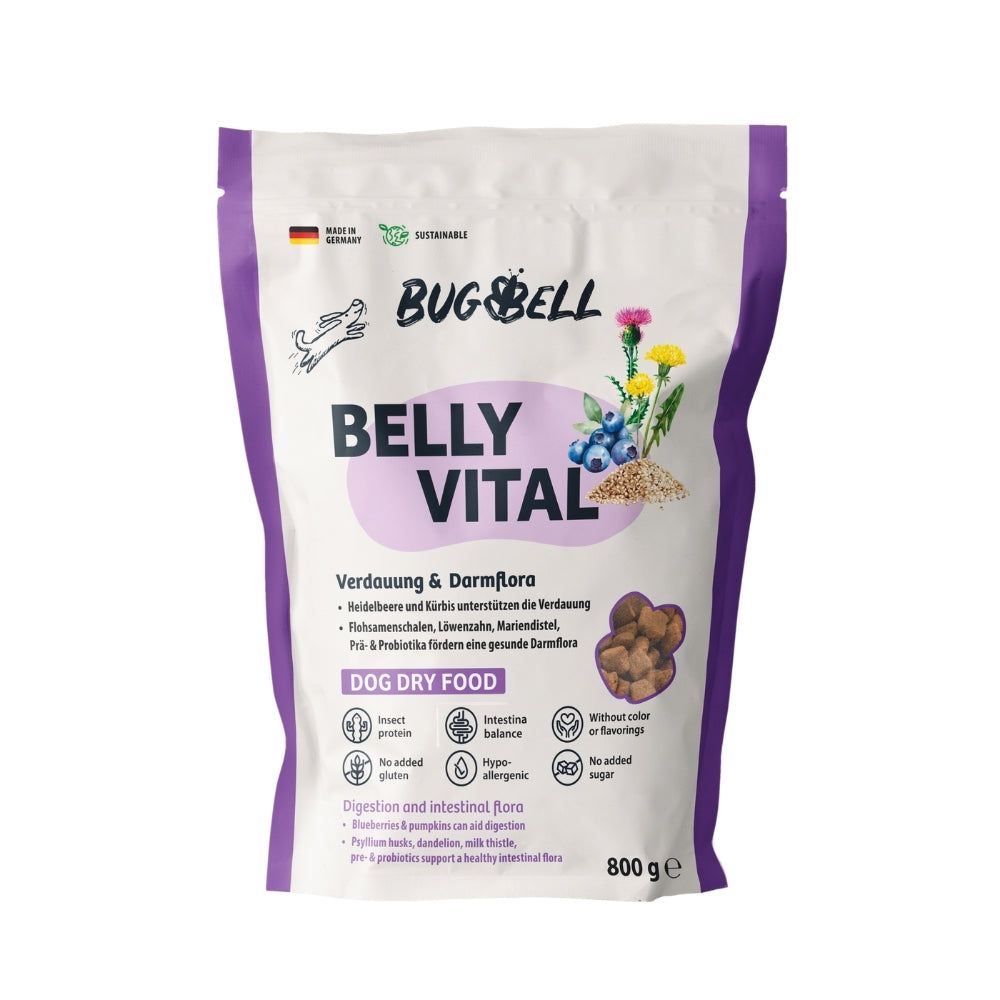 BugBell Trockenfutter BellyVital - Verdauung & Darmflora 800 g Pellets