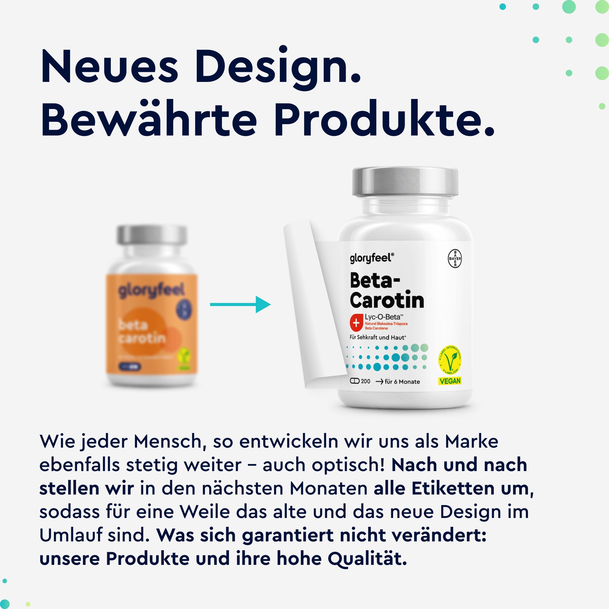 gloryfeel® Beta-Carotin Bräunungskapseln 200 Kapseln - Markenrohstoff Lyc-O-Beta® Blakeslea trispora