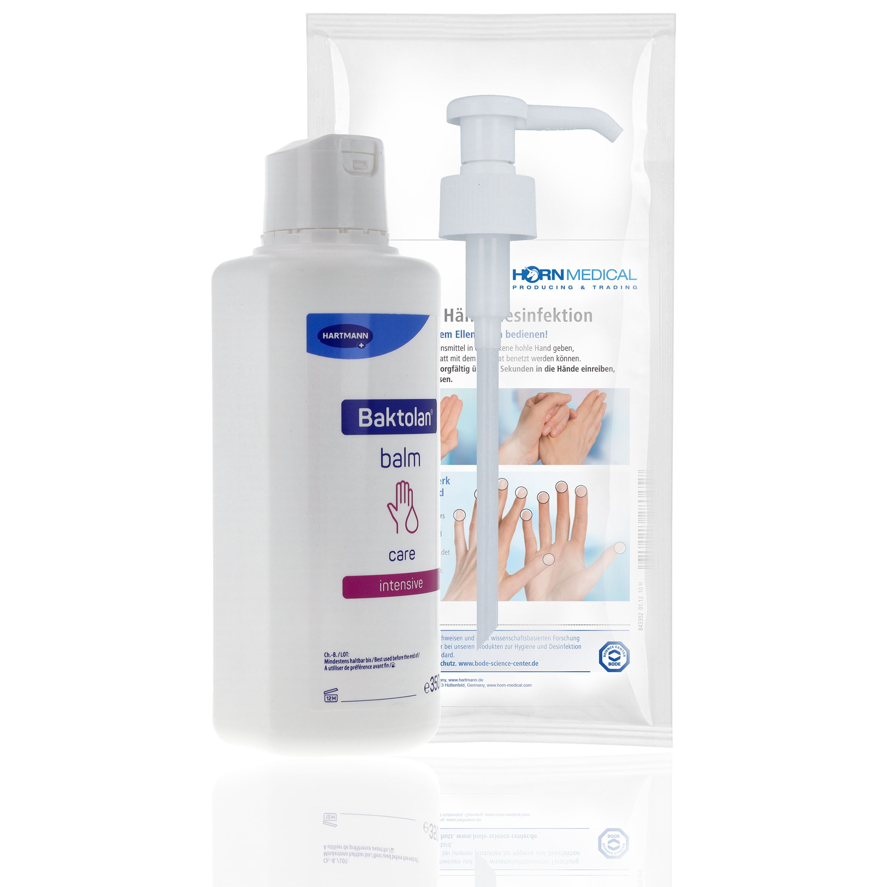 Baktolan balm - intensiv pflegender Wasser-in-Öl Hautbalsam inkl. Horn Medical Dosierpumpe