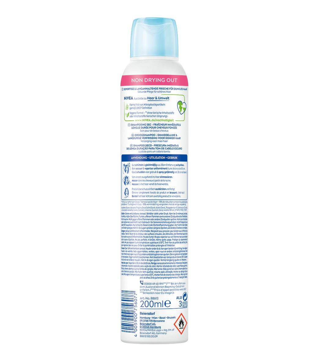 NIVEA Trockenshampoo Fresh & Mild Dunkle Haartöne
