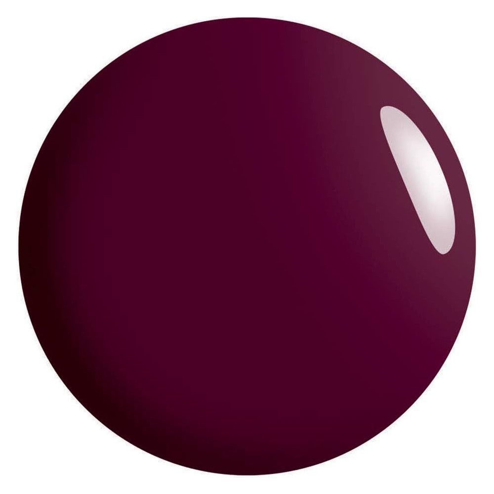 Dunkelroter Nagellack-Tropfen. Glänzende Oberfläche. Runde Form. Farbton: Bordeaux.