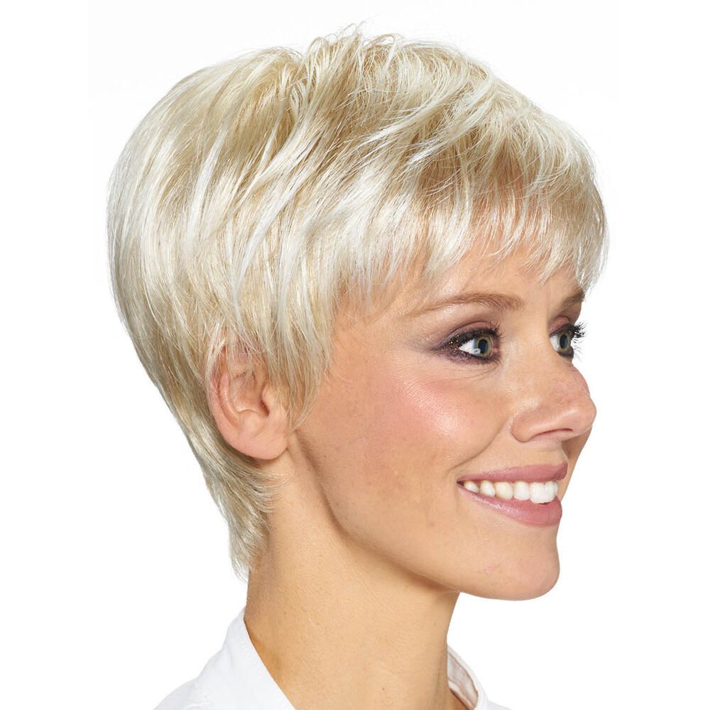 Perücke Nina von trendhair in Weiß-/Lichthellblond gesträhnt