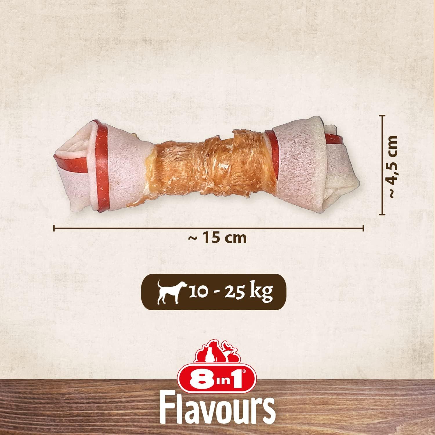 Hundeknochen, ca. 15 cm lang, 4,5 cm breit. Für Hunde von 10-25 kg.