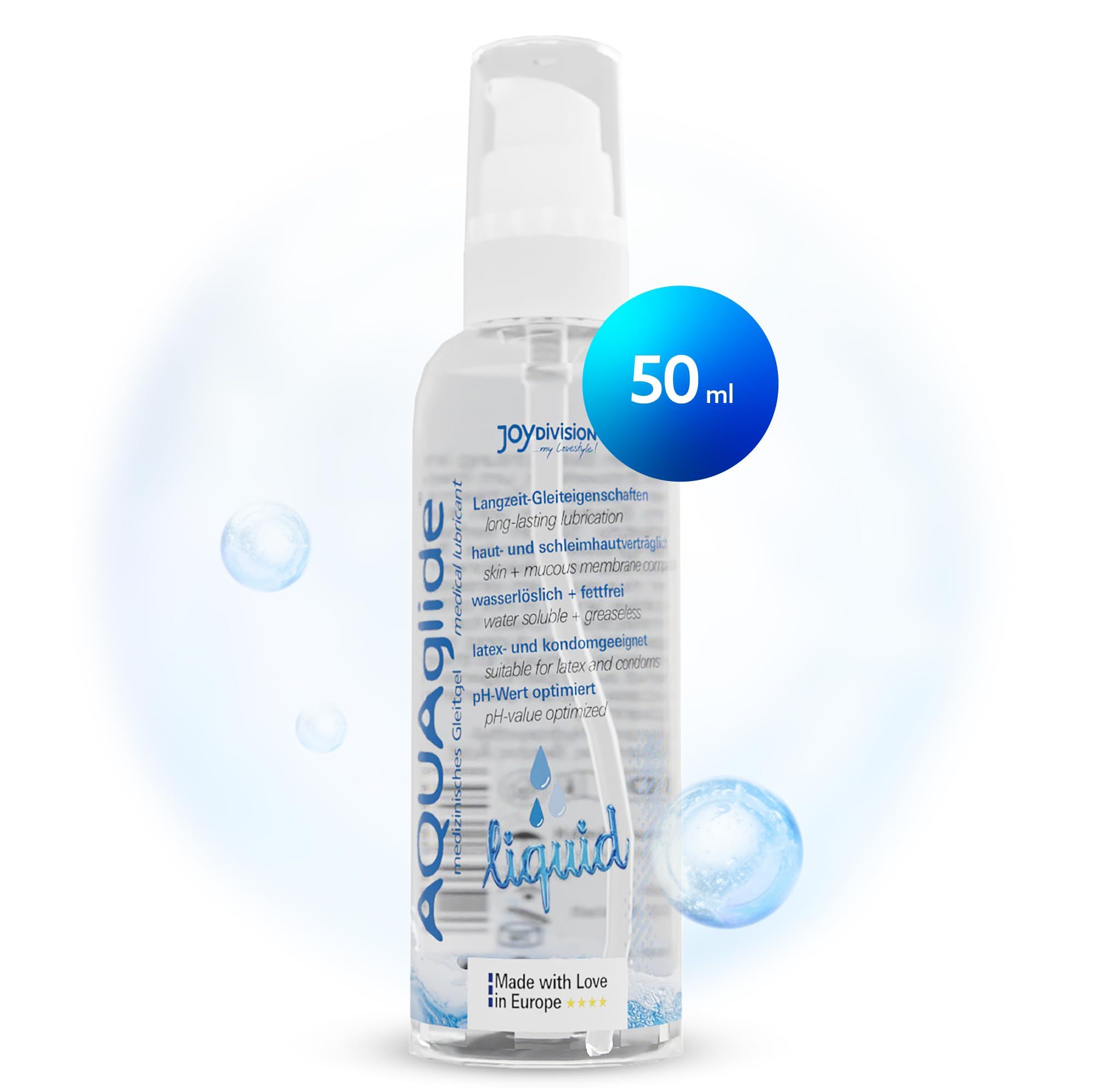 Joydivision AQUA GLIDE Liquid Gleitmittel, 50ml Pumpspender.