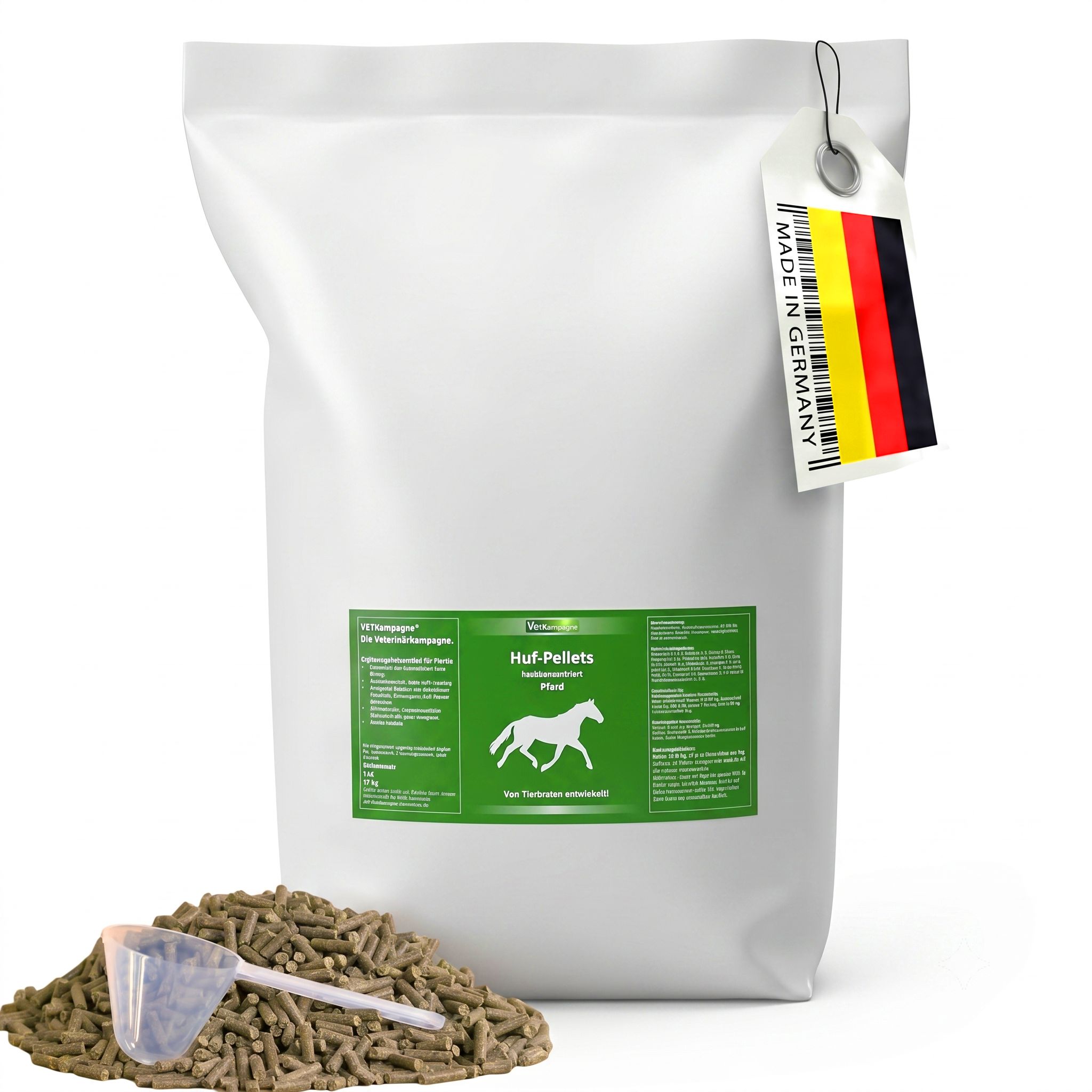 VETkampagne Huf-Pellets hochkonzentriert | Biotin & Methionin ADMR-konform 5000 kg Pellets