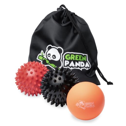 Sport-Knight® Green Pandy Massageball Set mit Tasche 4 St