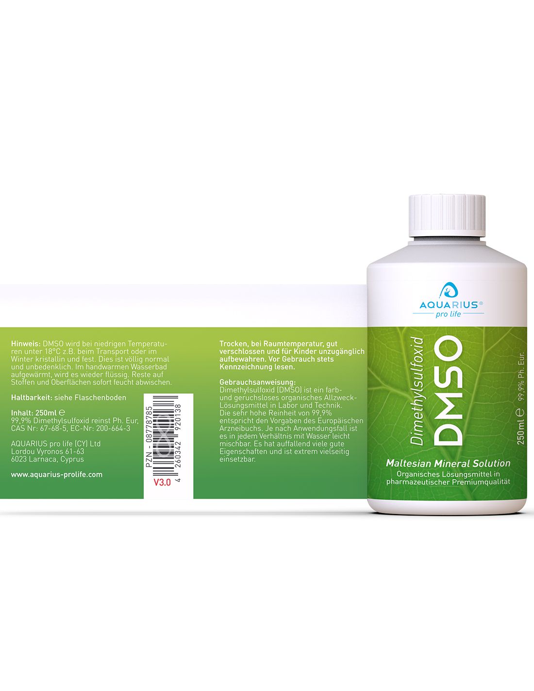 AQUARIUS pro life - DMSO | 99,9% hochrein (Ph. Eur.)