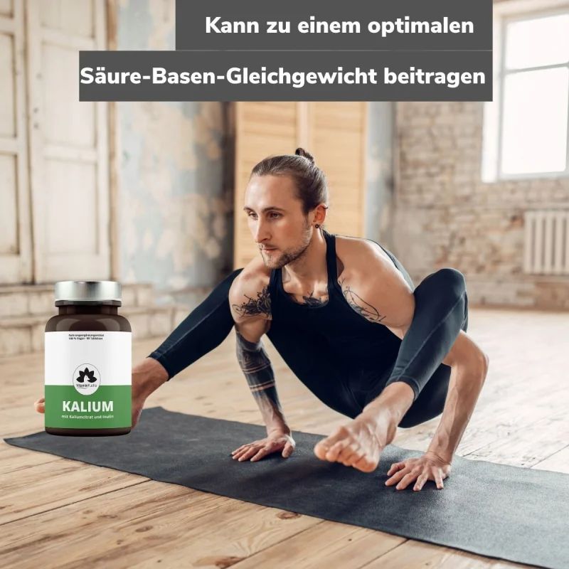 Kalium Retard Tabletten - Kaliumcitrat mit Inulin 1000mg je Tablette - VitaminFuchs