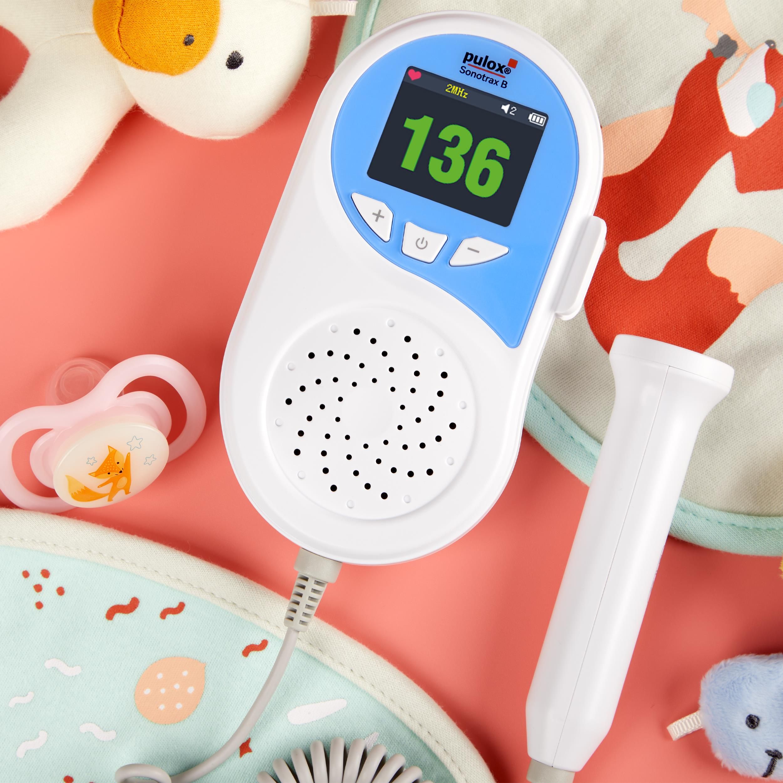 Pulox Sonotrax B - Ultraschall Fetal-Doppler mit Lautsprecher & LCD-Display