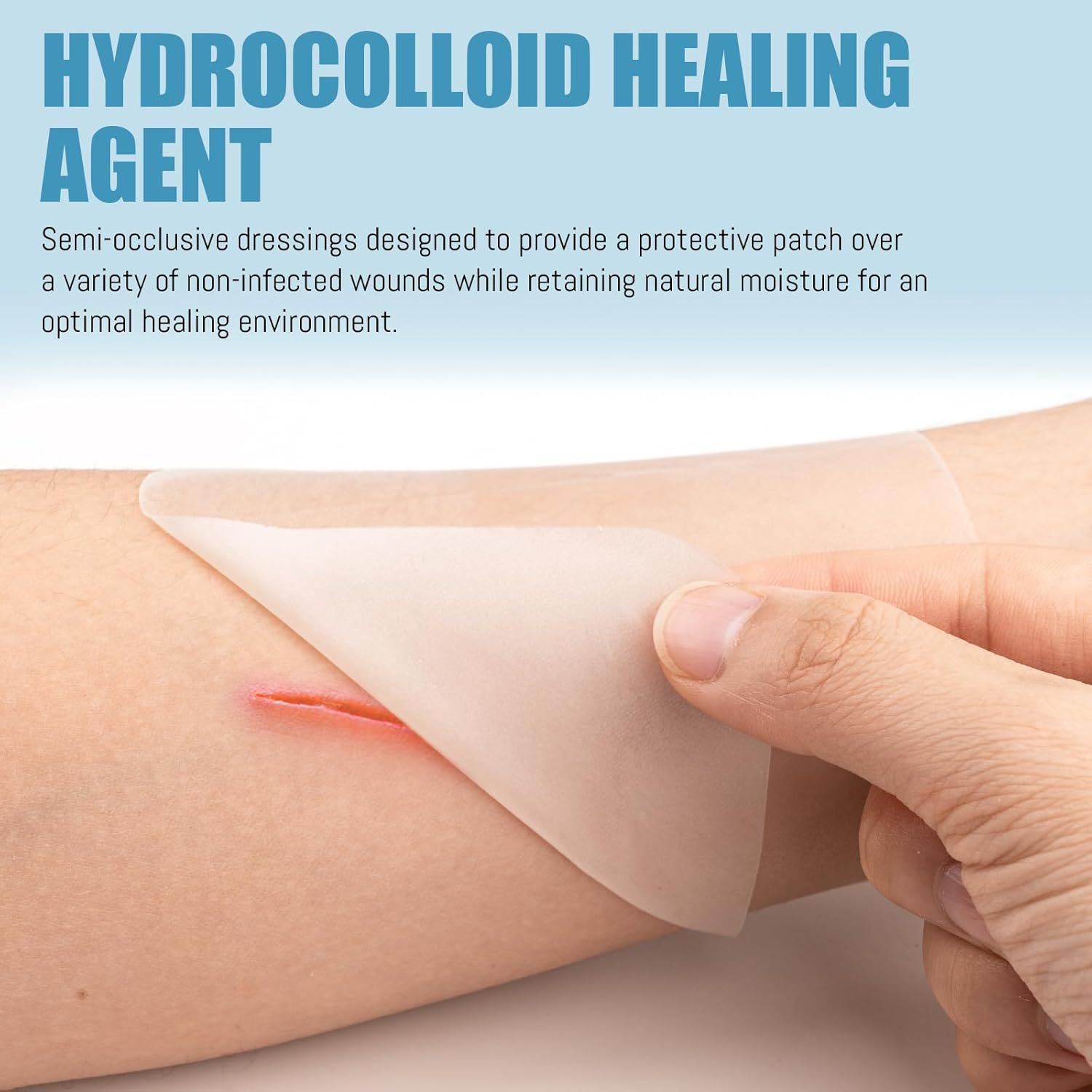 Leikedun Hydrokolloid Wundauflagen 5 x 5 cm, Extra Dünn