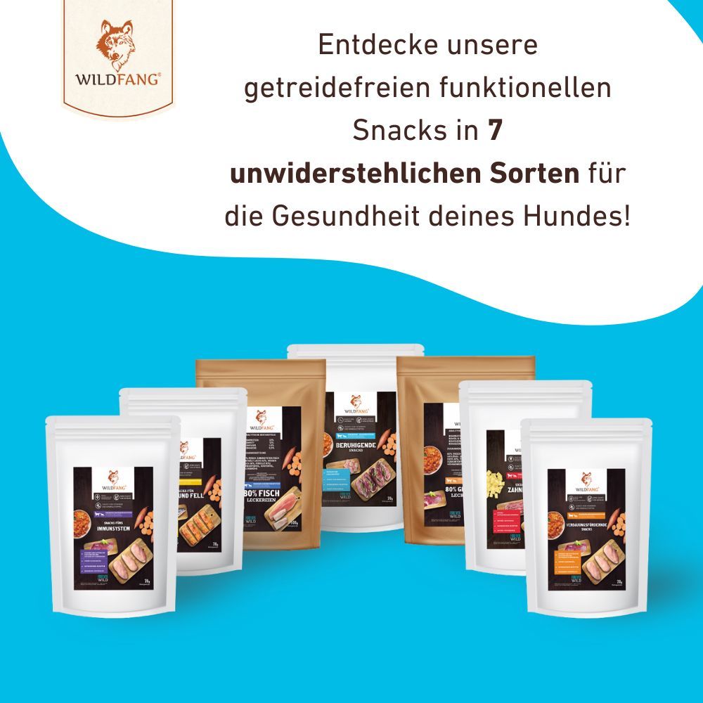 Beruhigende Snacks für Hunde mit Ente & Huhn - getreidefrei - 3er Set