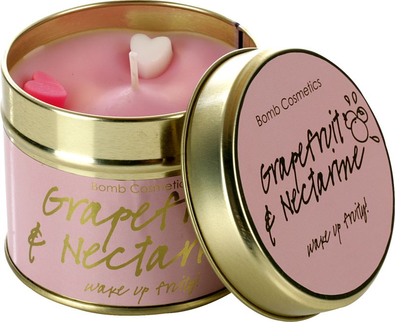 Bomb Cosmetics Grapefruit & Nectarine Tin Candle