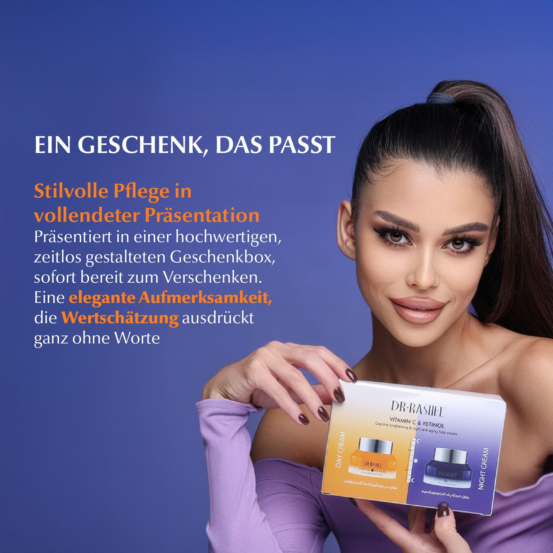 DR.RASHEL Gesichtspflege-Set Retinol Vitamin C Tagespflege Nachtpflege