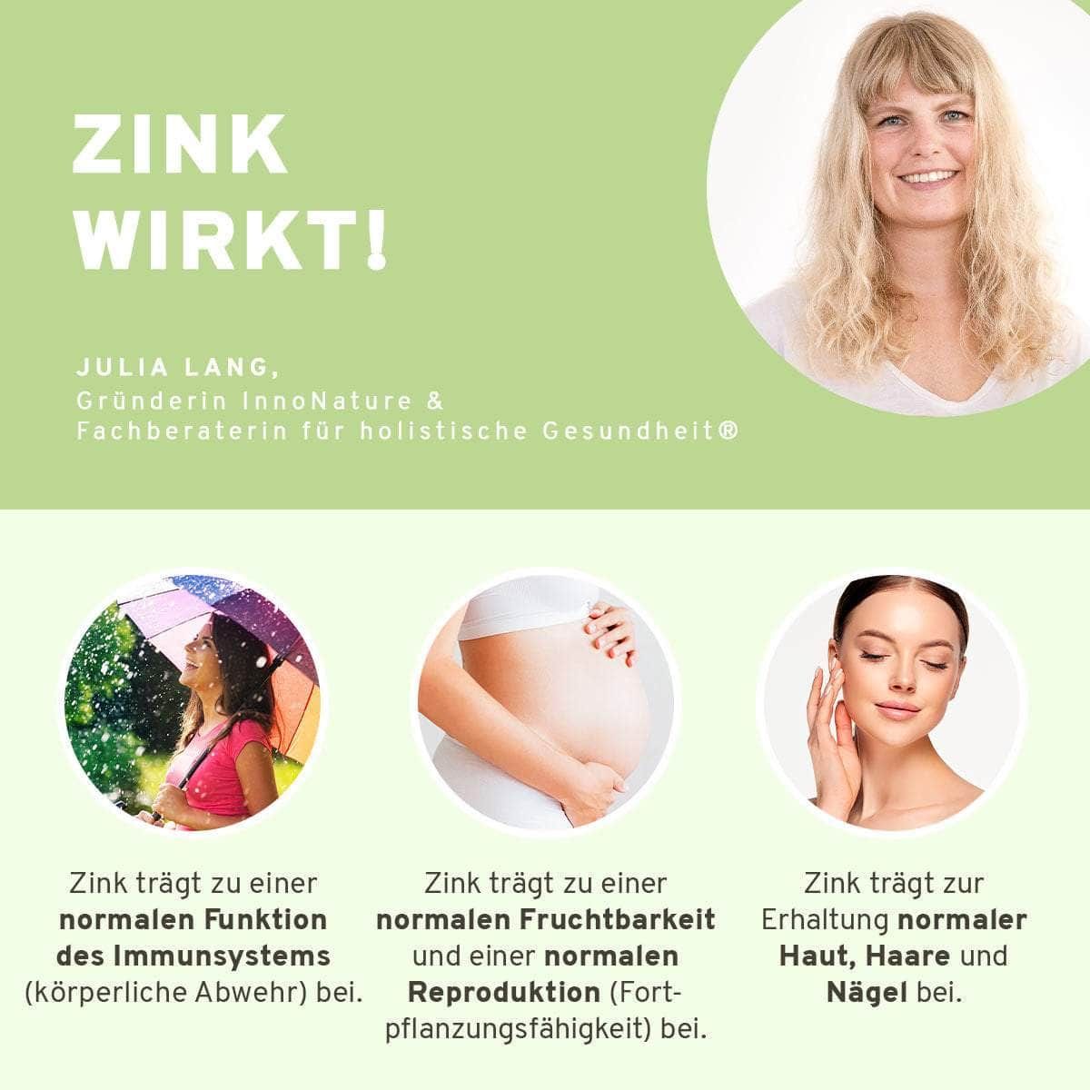 InnoNature Zink Kapseln | natürliches Zink aus Guavenblättern | 60 Kapseln, vegan