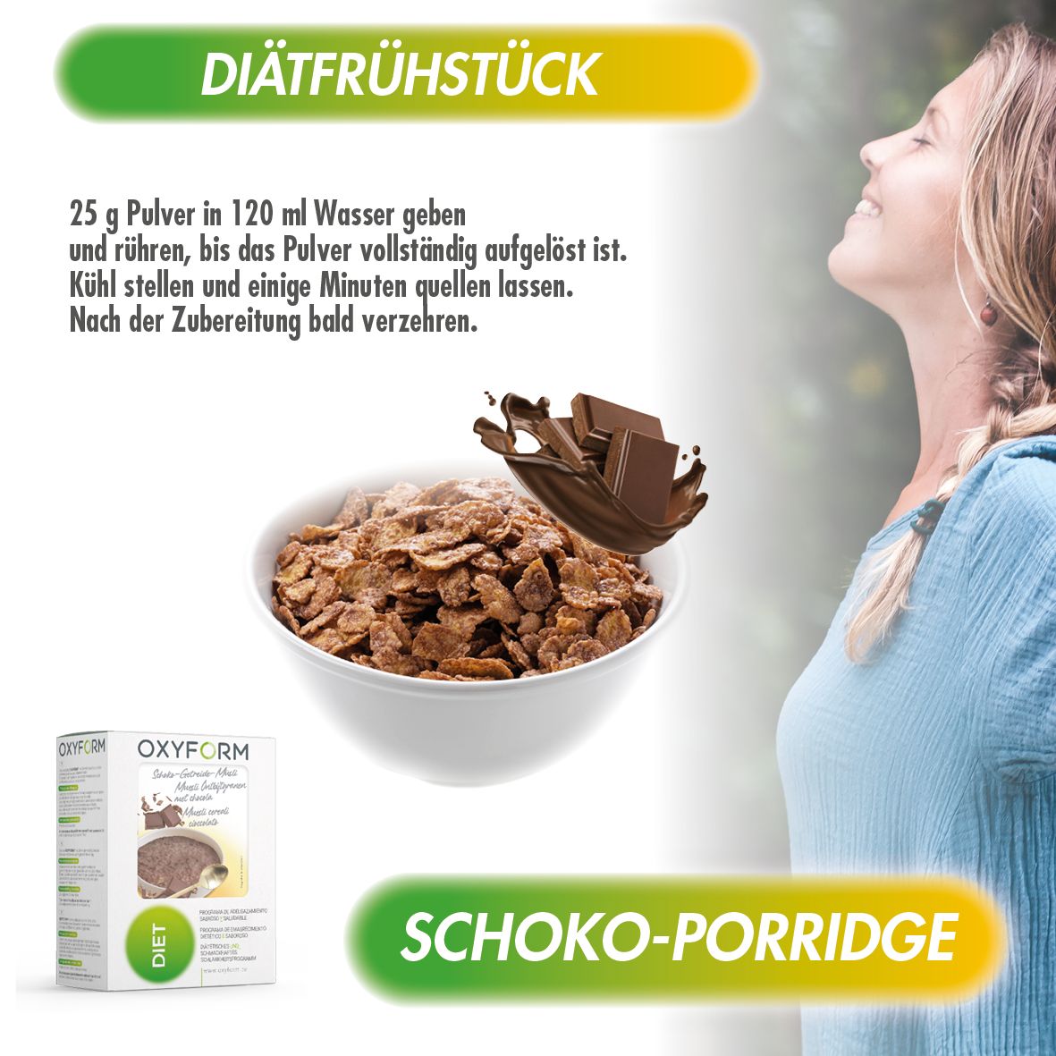 Oxyform Müsli Frühstück Schokolade Beutel