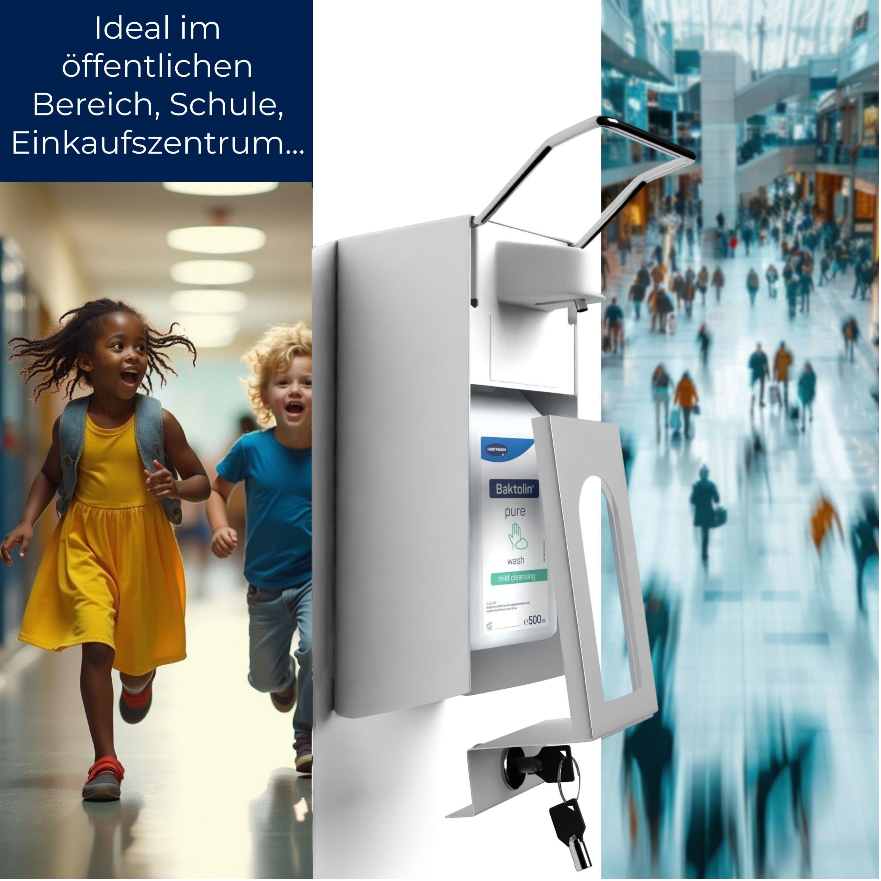 Horn Medical Wandspender inkl. Baktolin pure wash & Abschließblech