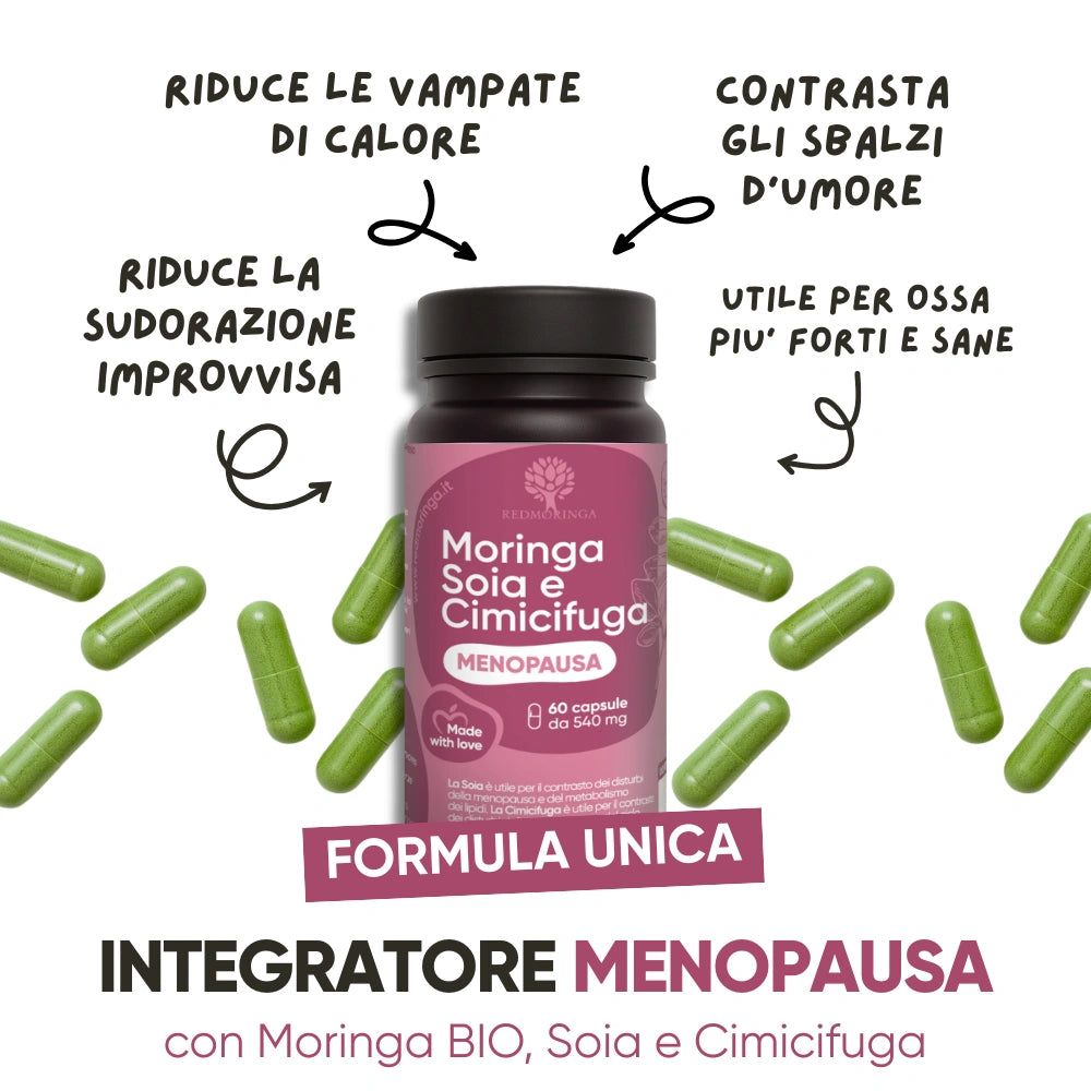 RedMoringa CIMICIFUGA, Soja-Isoflavone, Vitamine & Bio Moringa 60 Kapseln