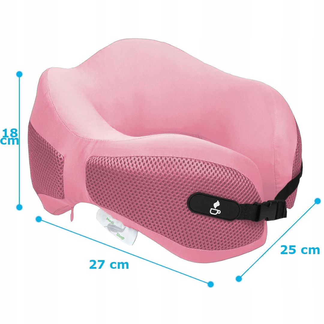 Medi Sleep Reisekissen aus Memory-Schaum rosa