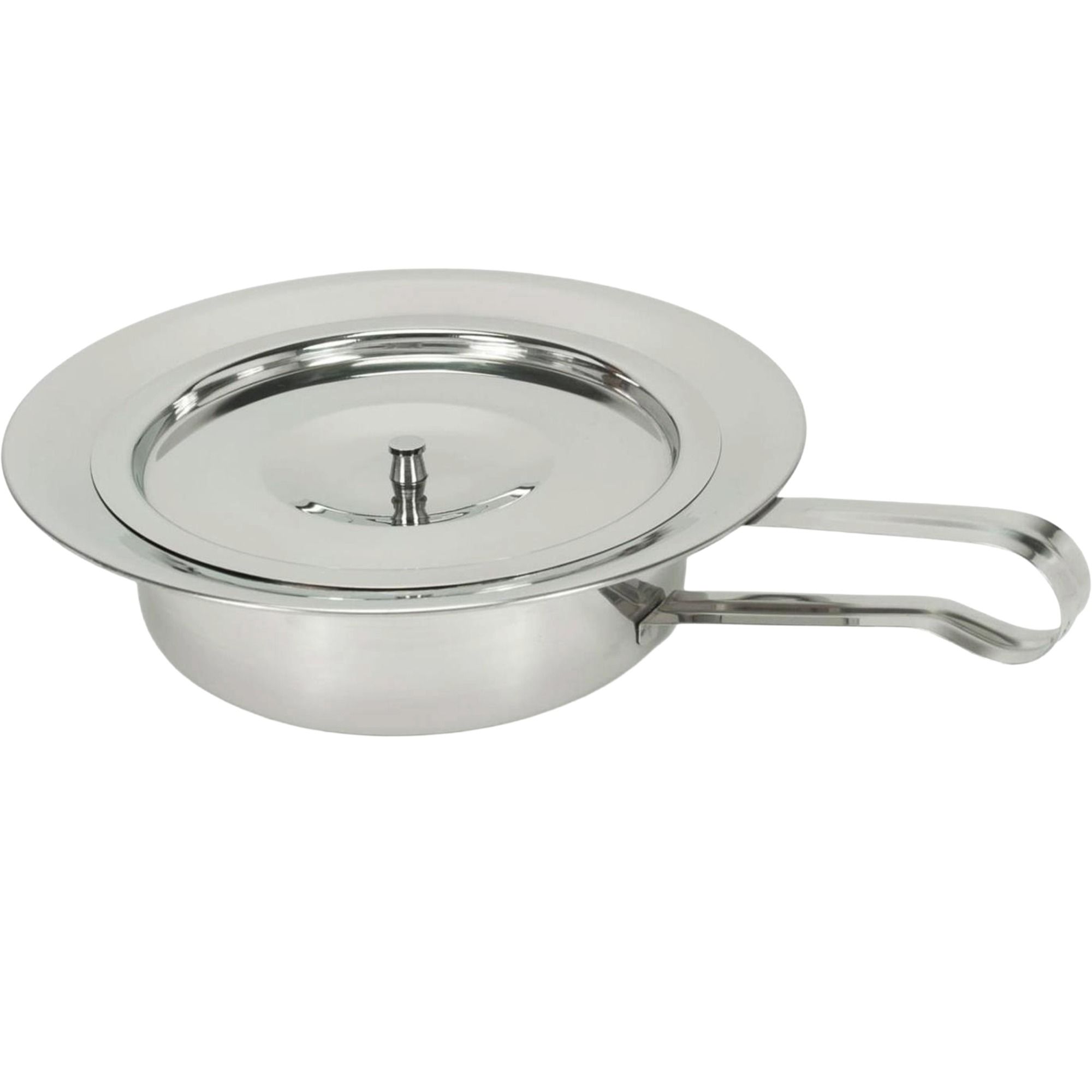 Bettpfanne Edelstahl Steckbecken mit Deckel ca. 2 Liter autoklavierbar 1 St