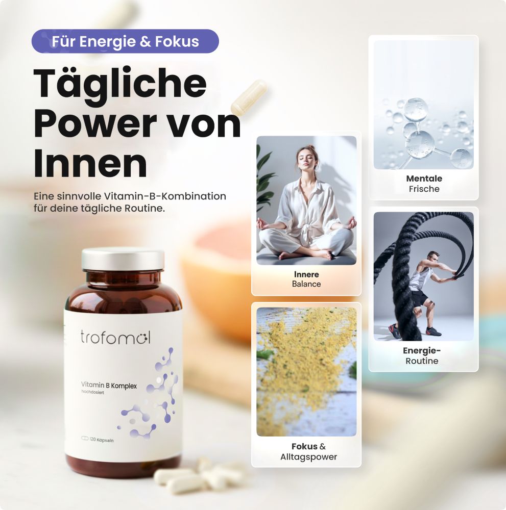 TROFOMOL Vitamin B Komplex, B1, B2, B3, B5, B6 und B12 - All-in