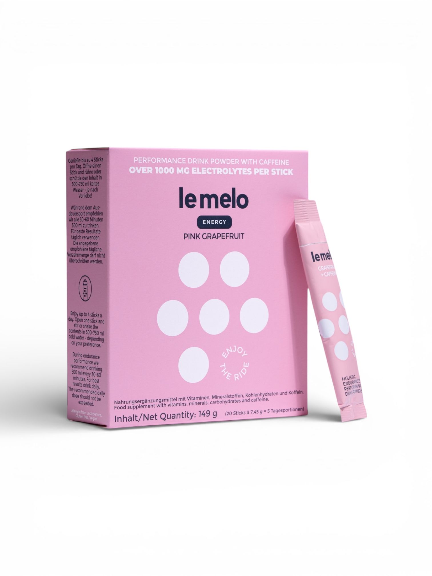 le melo PINK GRAPEFRUIT- funktionale Hydration mit Koffein