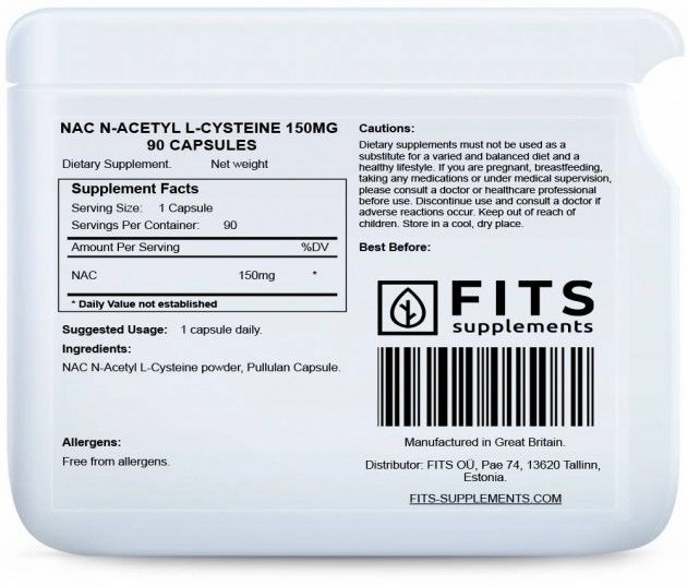 Fits - NAC N-Acetyl L-Cystein 90 St Kapseln