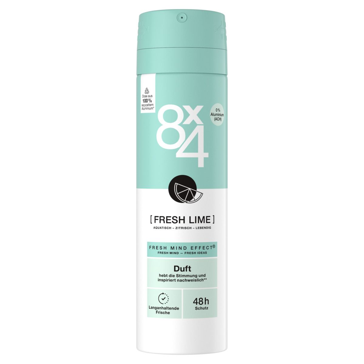 8x4 Deo Spray Fresh Lime erfrischend-spritzigen Zitrusnote 48h Schutz