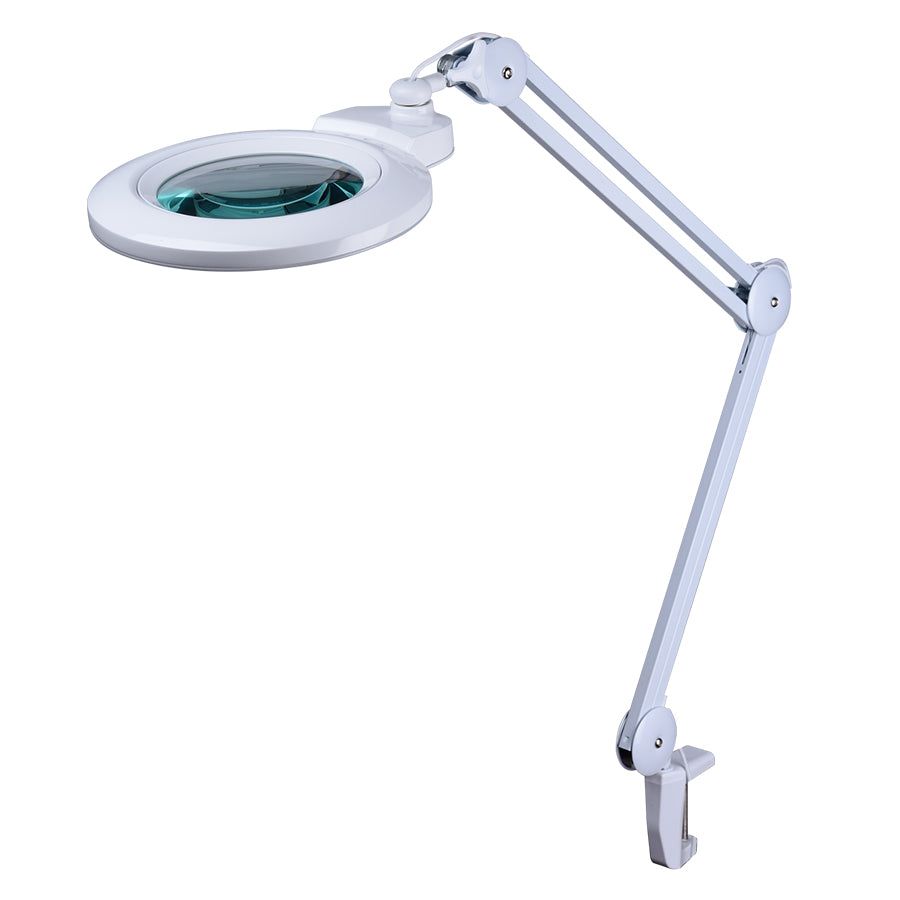 LCI Cosmetics - Lampada Led da lavoro COMETA LENS Bifocale 5 e 20 Diottrie Bianca