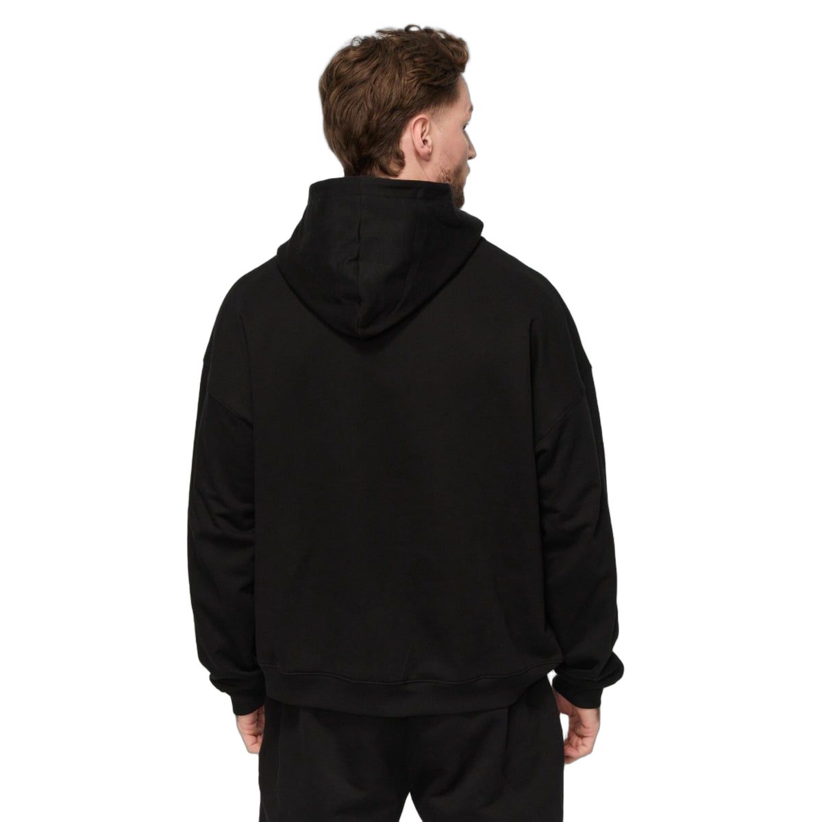 GymBeam Hoodie Herren Oversized mit Kängurutasche Varsity Schwarz