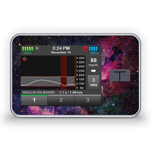 Diasticker® Tandem t:slim X2 Sticker "Galaxy"