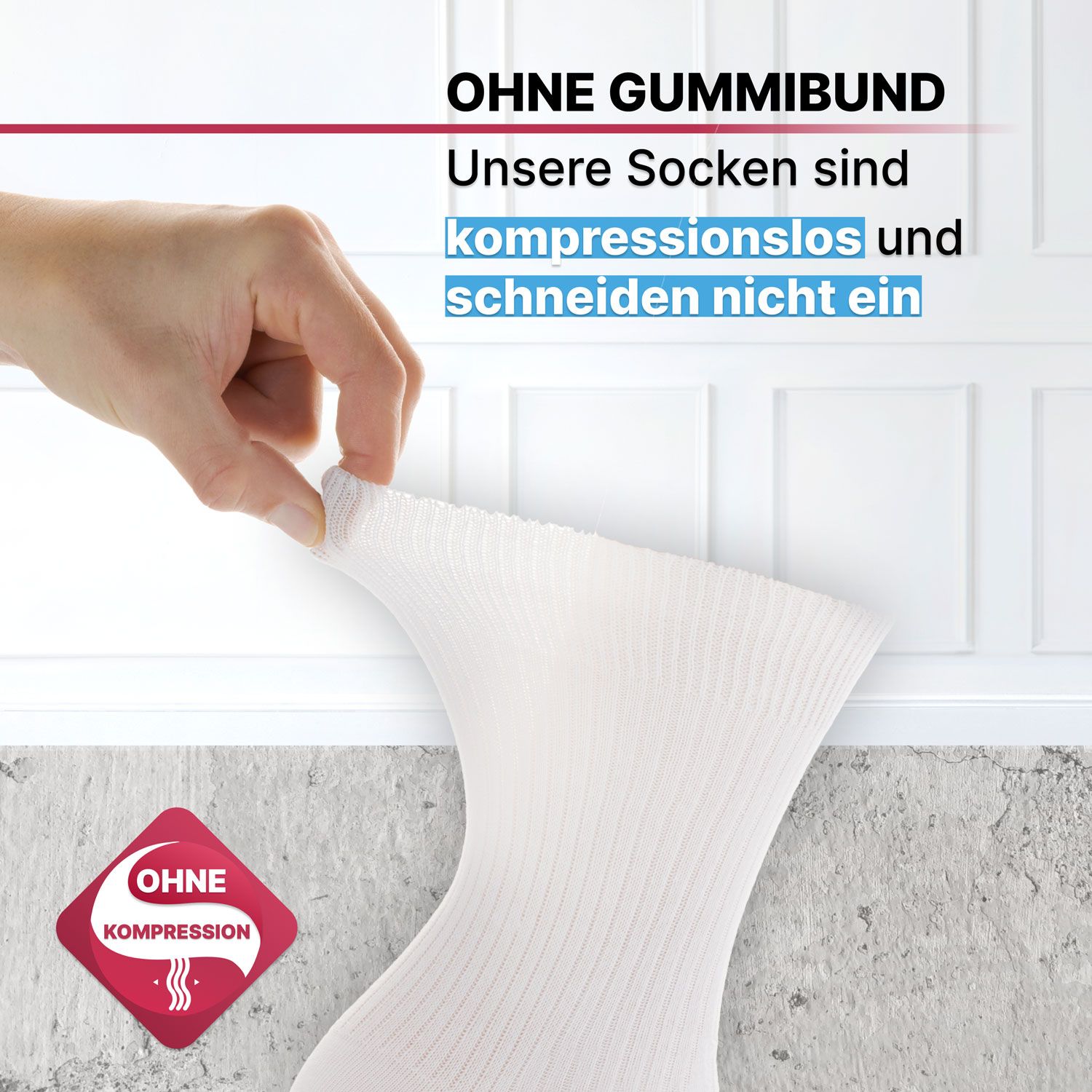 Tiedtke-Medical Diabetiker Biobaumwollsocken Aloe Vera