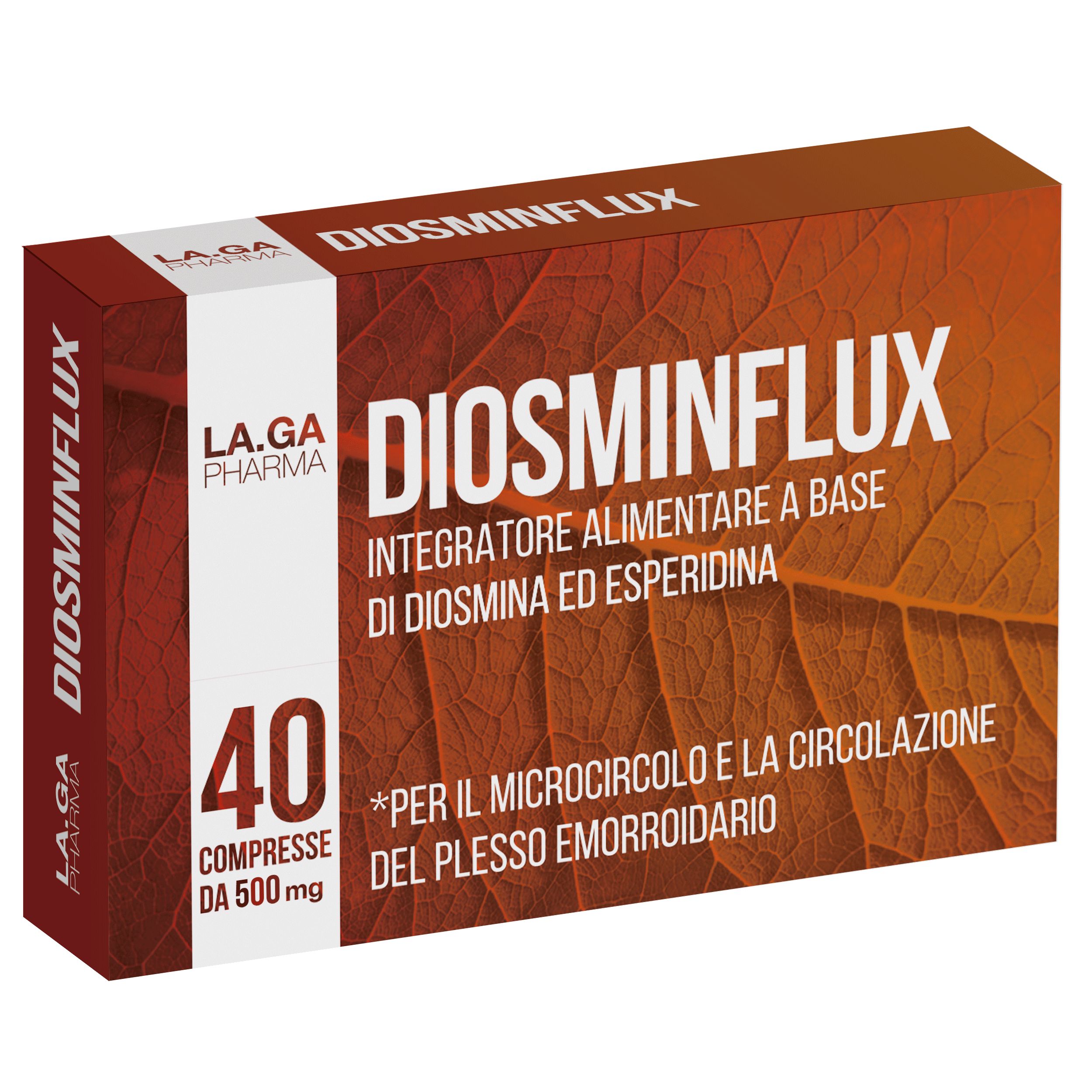 LA.GA Diosminflux © Diosmina ed Esperidina per Microcircolo, Emorroidi e  Vene Varicose
