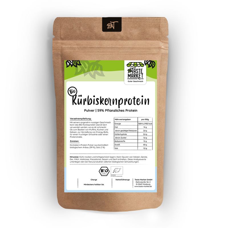 Taste Market BIO Kürbiskernprotein 5 kg Pulver