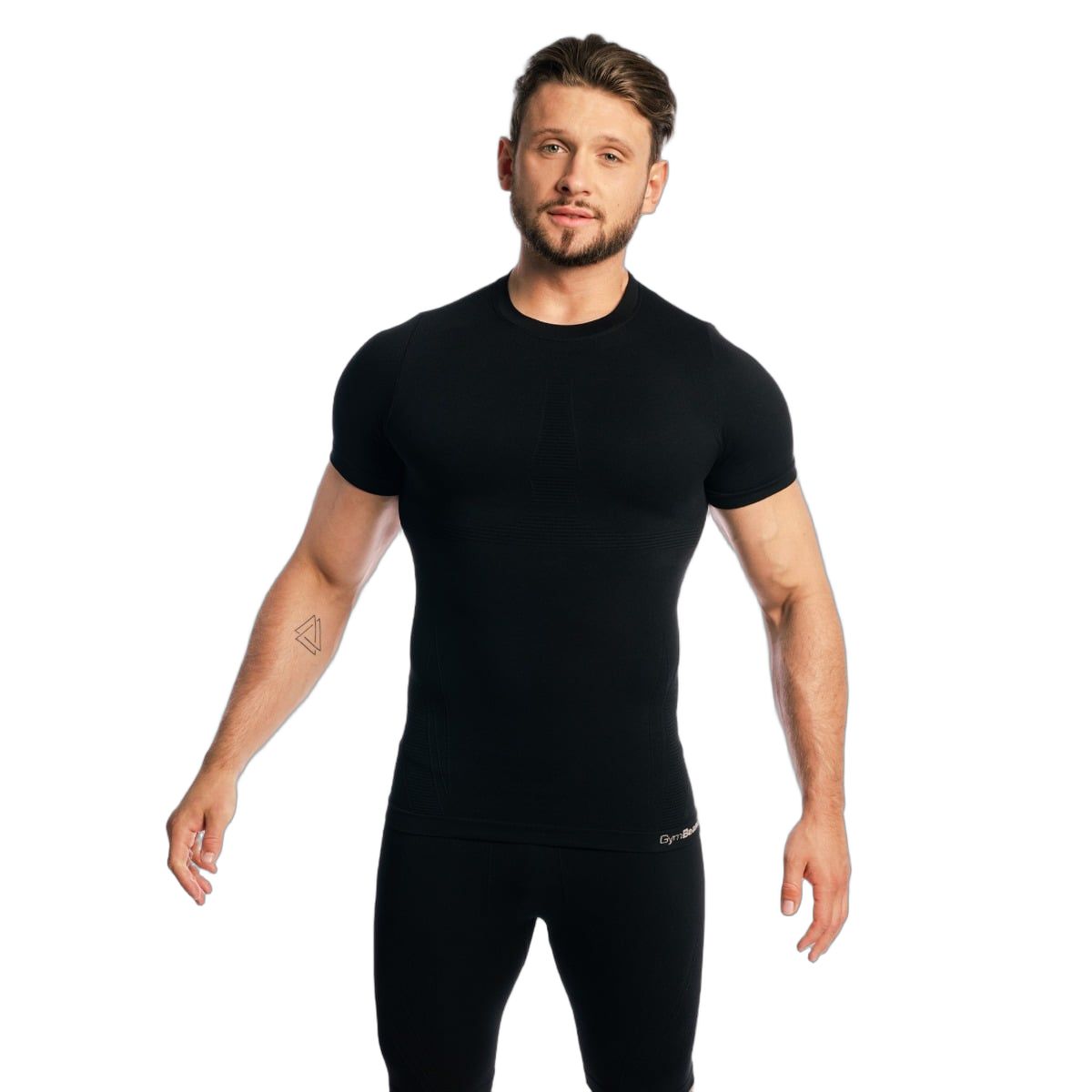 GymBeam T-Shirt Herren Slim nahtlos in Black