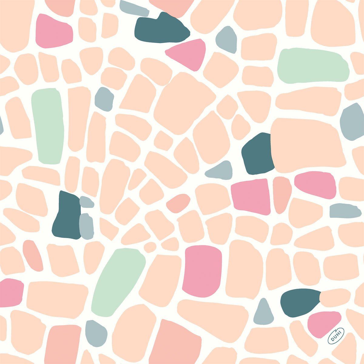 Servietten 40x40 4lg Klassik Ocean Pebbles 50 St Tücher