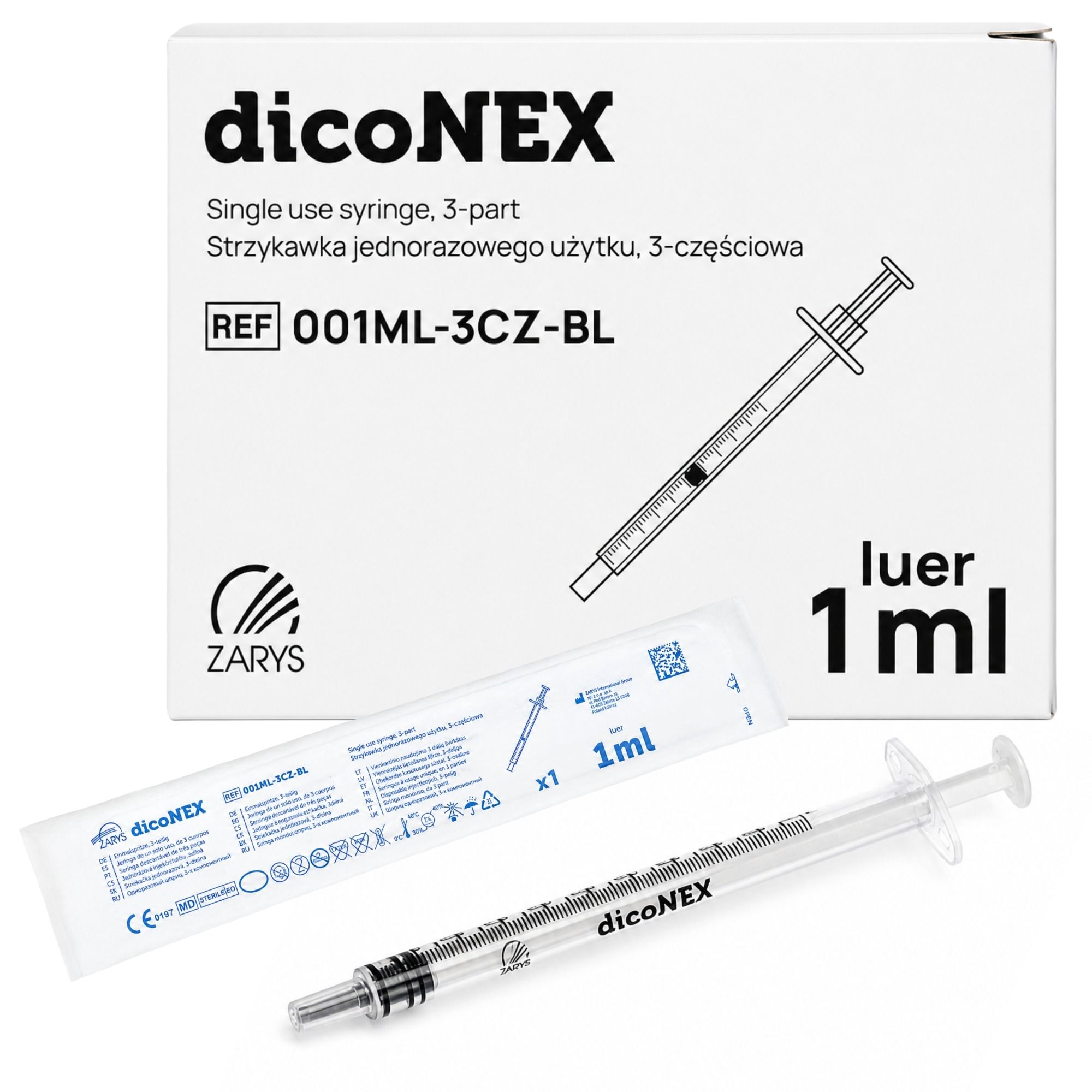 dicoNEX Einmalspritze 1 ml steril Luer-Lock 100 St