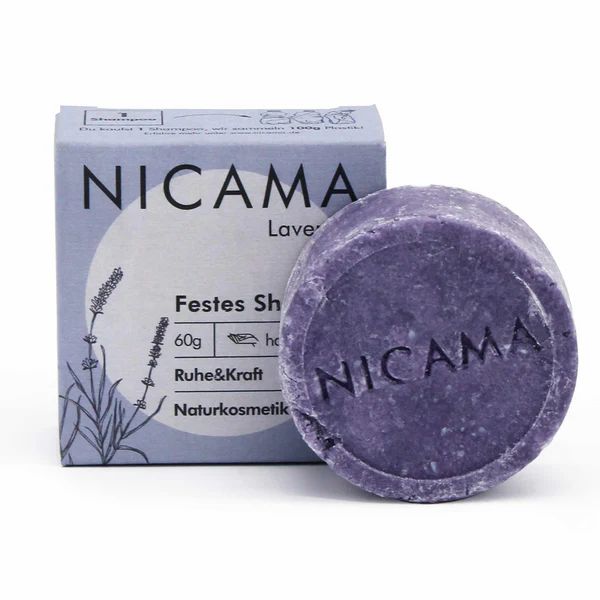 NICAMA Festes Shampoo Lavendel 60g