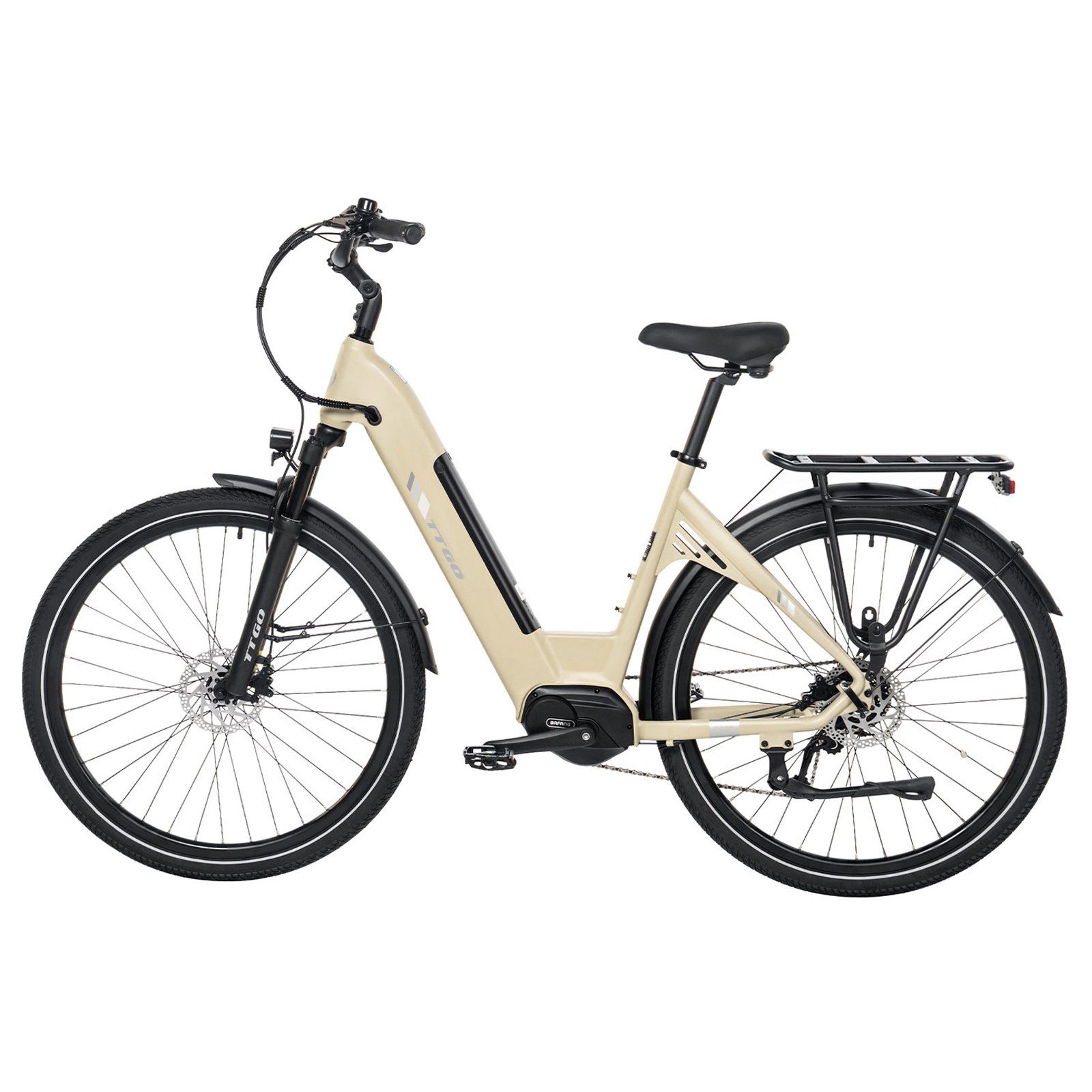 TTGO C7 SE E-Bike, 36V 18Ah E-Bike mit großer Reichweite und Bafang-Mittelmotor