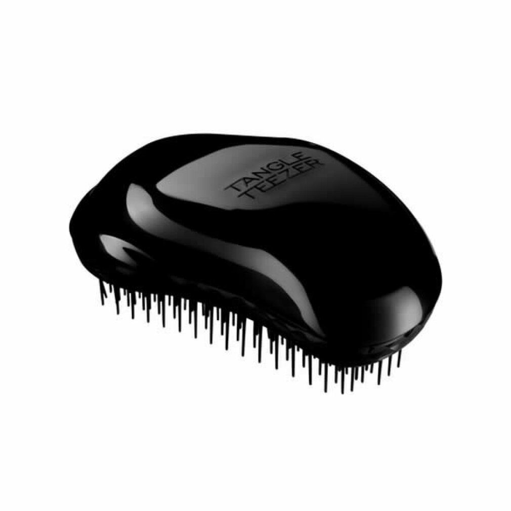 Schwarze Haarbürste mit Stiften. Aufschrift "TANGLE TEEZER".