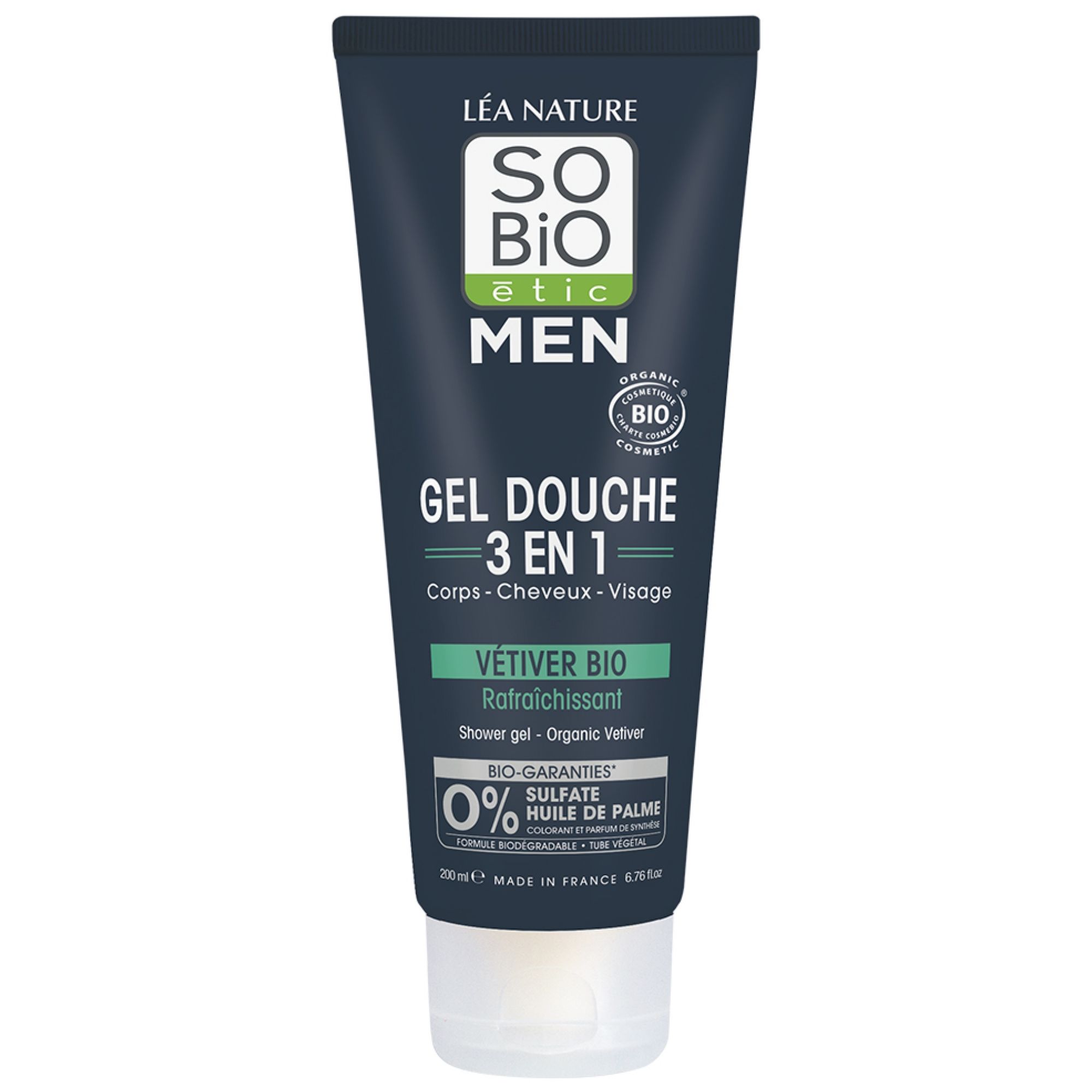Léa Nature SO BIO étic Men Duschgel 3in1 Erfrischend Bio 18,3x7,7x4,5 cm