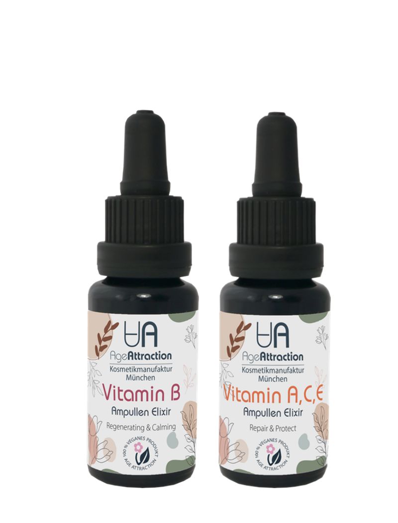 AGE Attraction - Vitamine für die Haut: Vitamin B Elixer + Elixier A-C-E 60 ml
