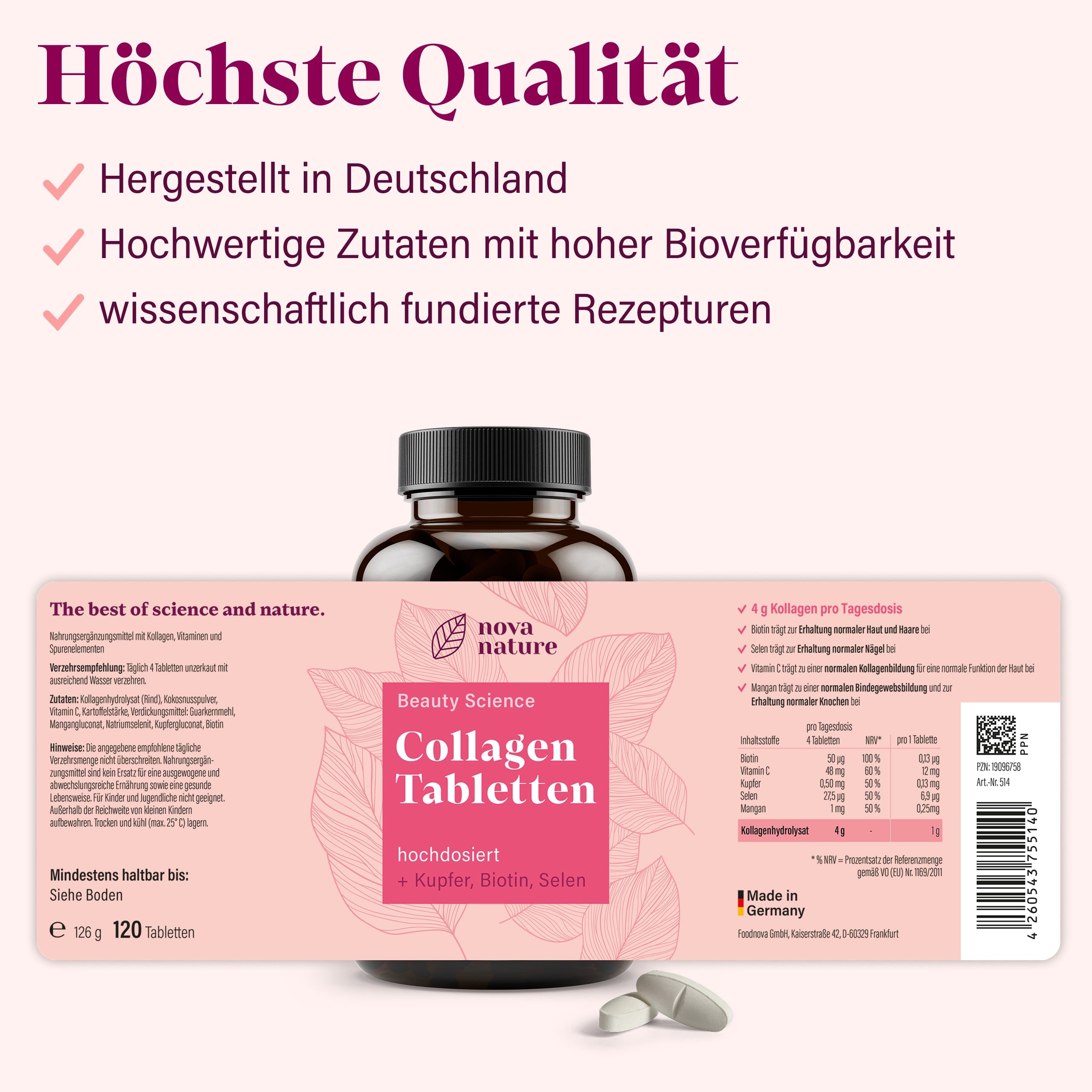 Collagen Tabletten - von NovaNature®