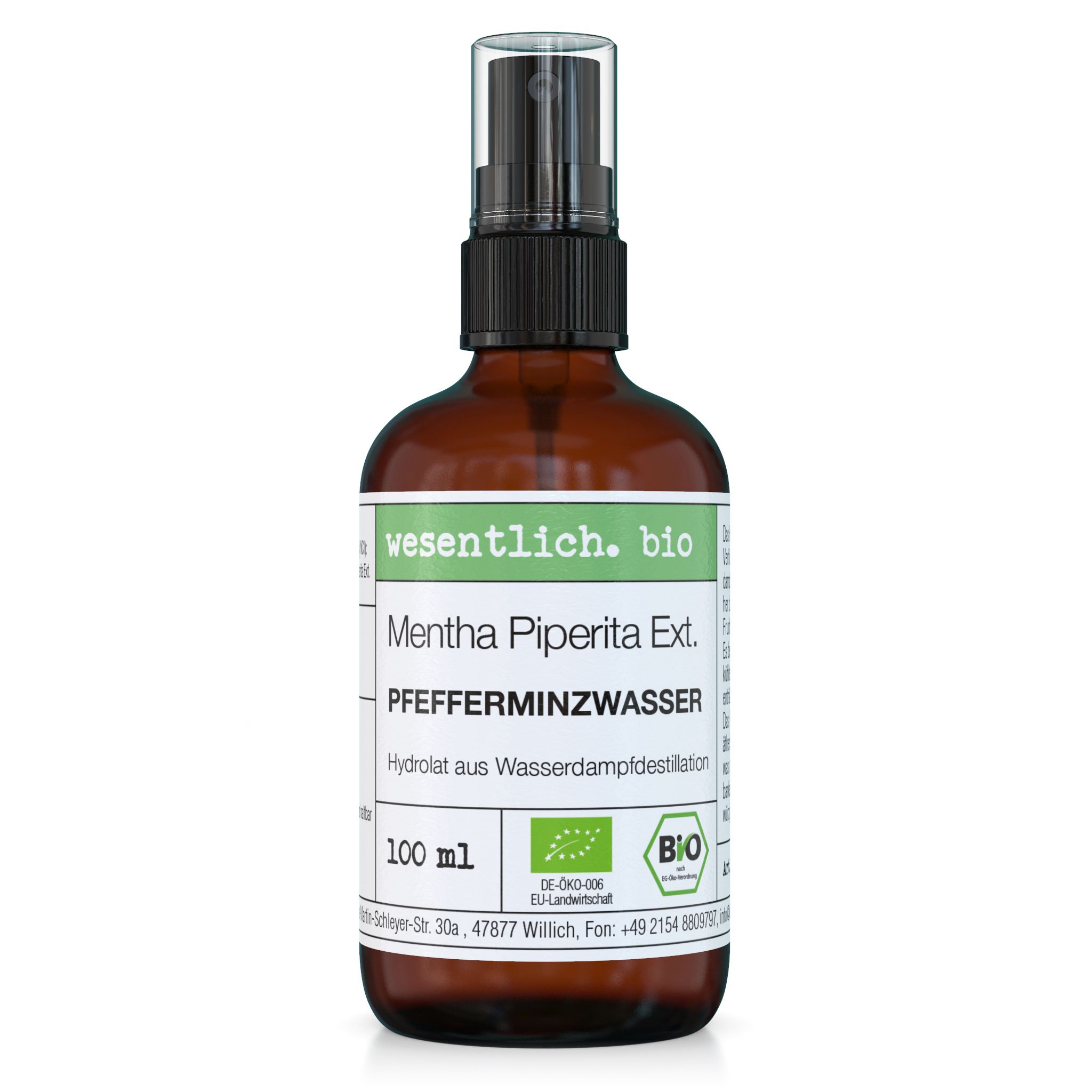 wesentlich. Pfefferminzwasser