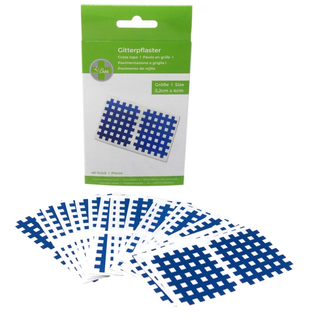 LisaCare Cross Tape Akupunkturpflaster - 52mm x 40mm in Blau 40 St Pflaster