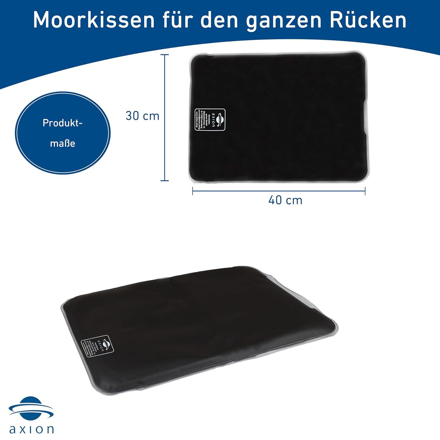 axion® Moorkissen 30 x 40 cm mit Naturmoor-Füllung - Wärmekissen