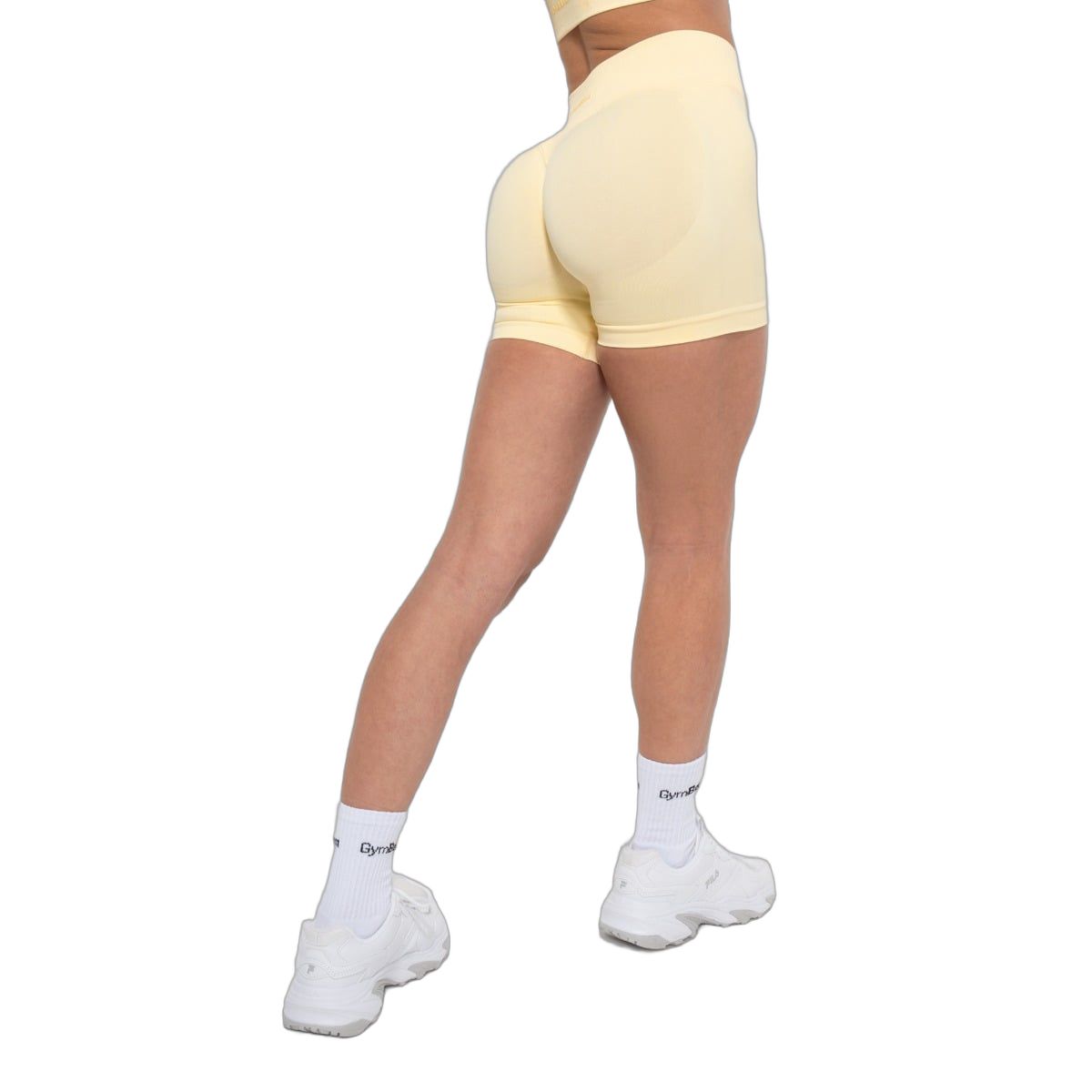 GymBeam Shorts Damen Luma Slim mit hohem Bund in Baby Yellow 1 St