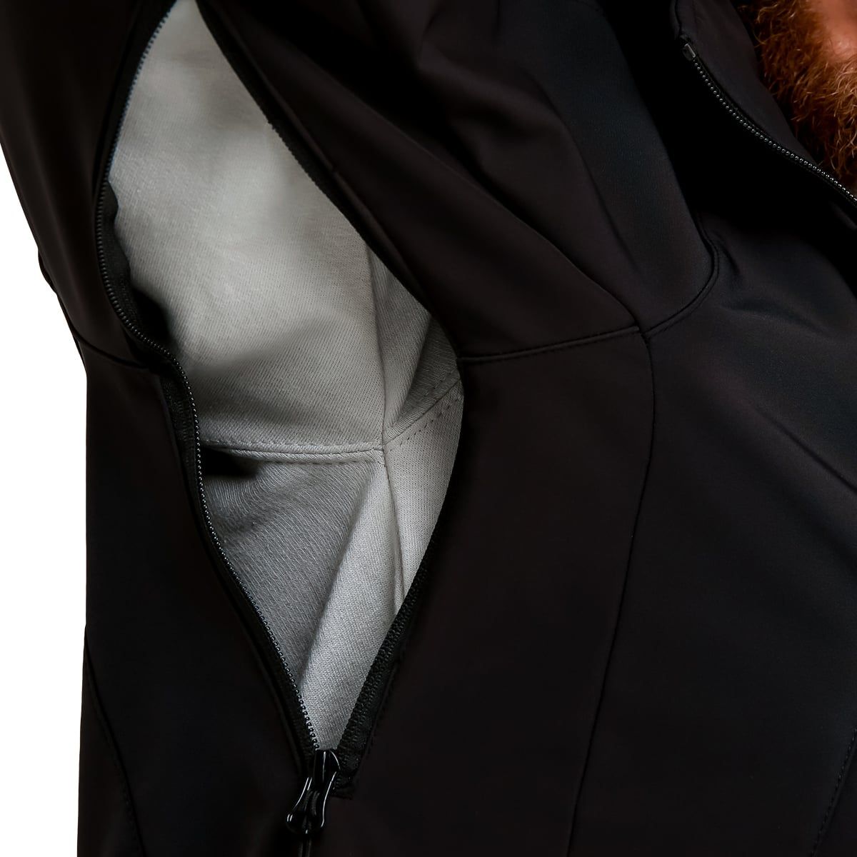 GymBeam Softshell-Jacke Herren Regular mit Kapuze Schwarz