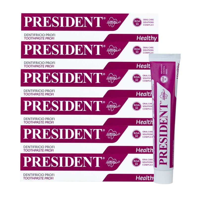 President KIT 6 Dentifricio Profi Clorexidina 0,20% Azione intensiva RDA 30