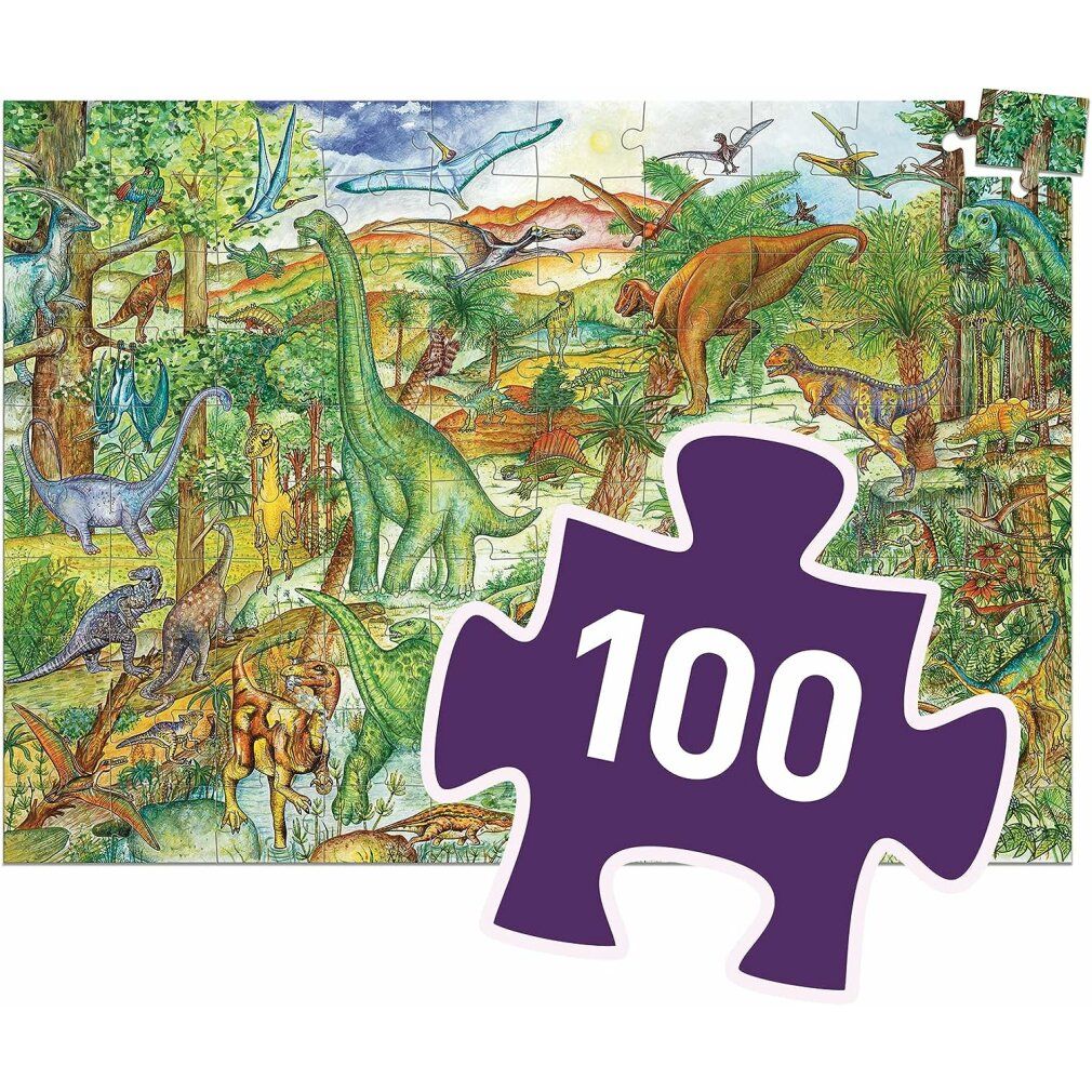 djeco Puzzle Dinosaurier 100 Teile